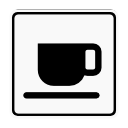 Sign BlackOnWhite Coffee Cup Regular