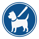 Sign Color Dog on leash